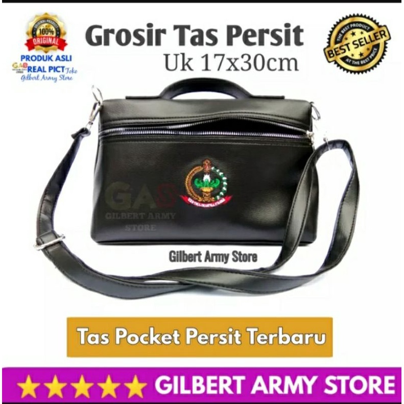 Tas Persit Terbaru Pocket bisa di Slempang Hitam Bordir  Bag Wanita /GILBERT ARMY STORE Grosir Murah