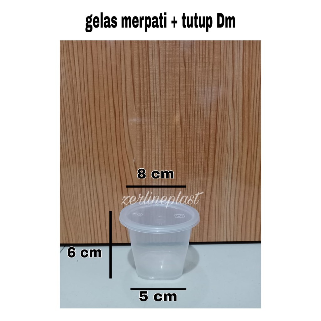 Gelas Merpati + Tutup DM @25pcs - Gelas Puding 150ml - Puding CUP