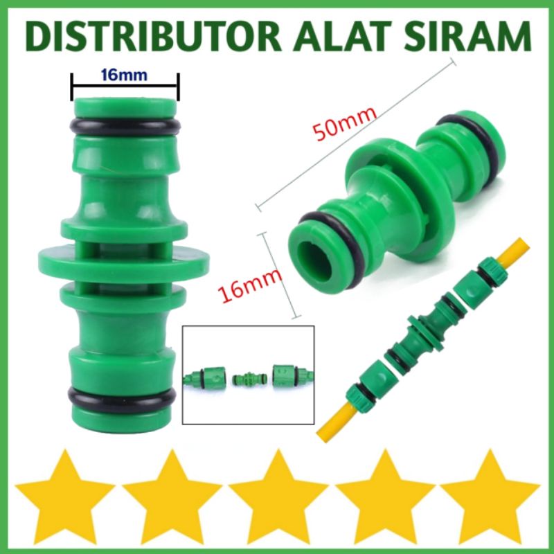 SAMBUNGAN SELANG AIR 5 PER 8 INCH QUICK RELEASE CONNECTOR JOINER LURUS