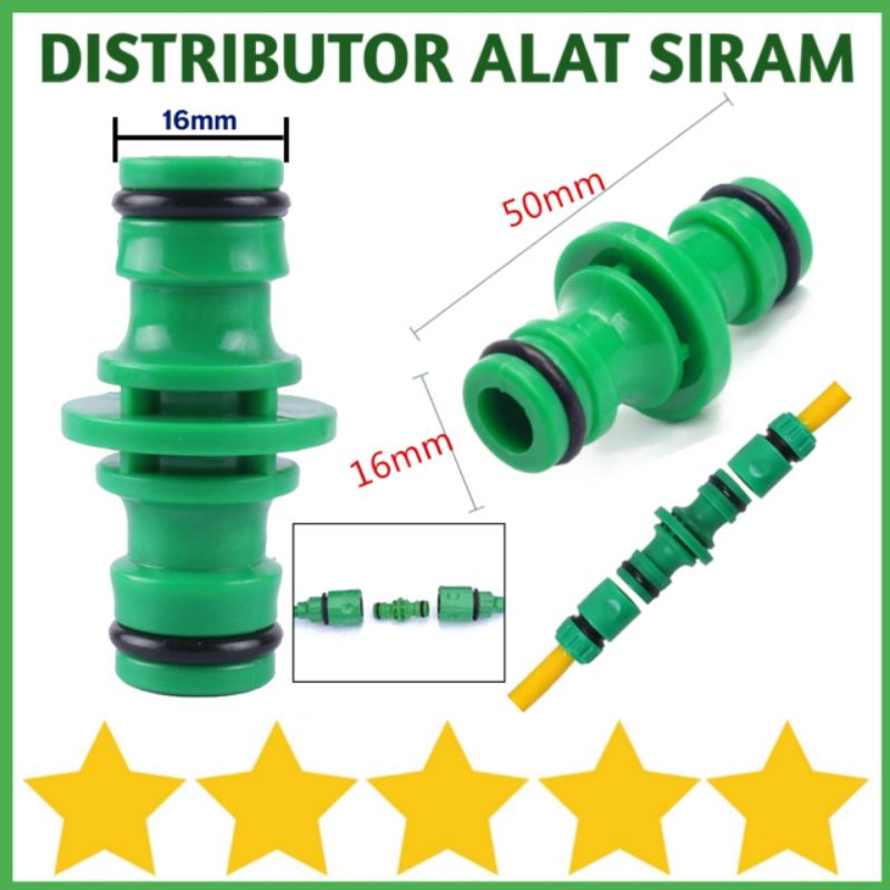 SAMBUNGAN SELANG AIR 5 PER 8 INCH QUICK RELEASE CONNECTOR JOINER LURUS