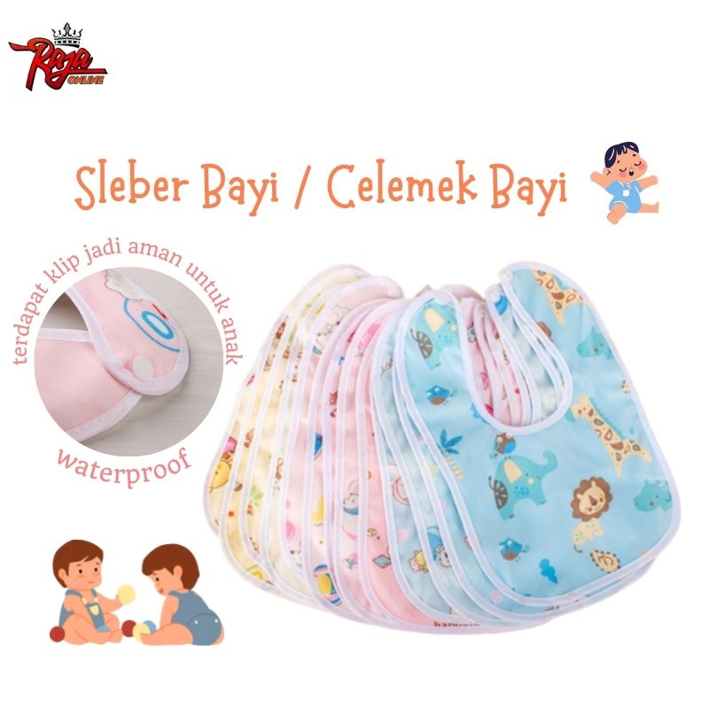 CLM2 - Slaber Bayi Waterproof Anti Air Celemek Lap Makan