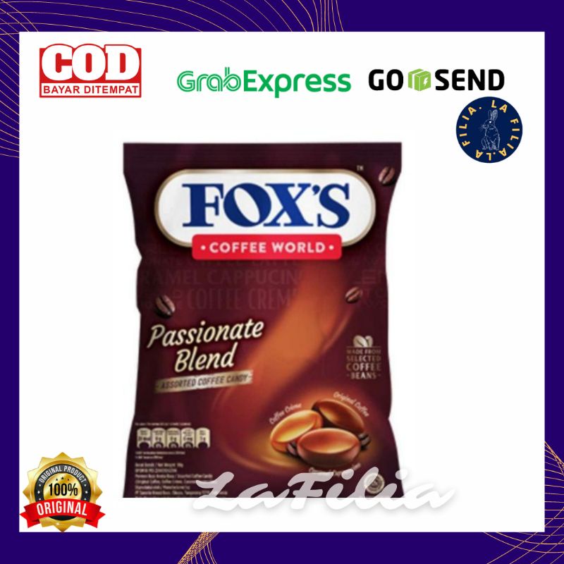 ❤️LAFILIA❤️ PERMEN FOX' KOPI - FOX'S COFFEE WORLD BAG 90GR - PERMEN FOX