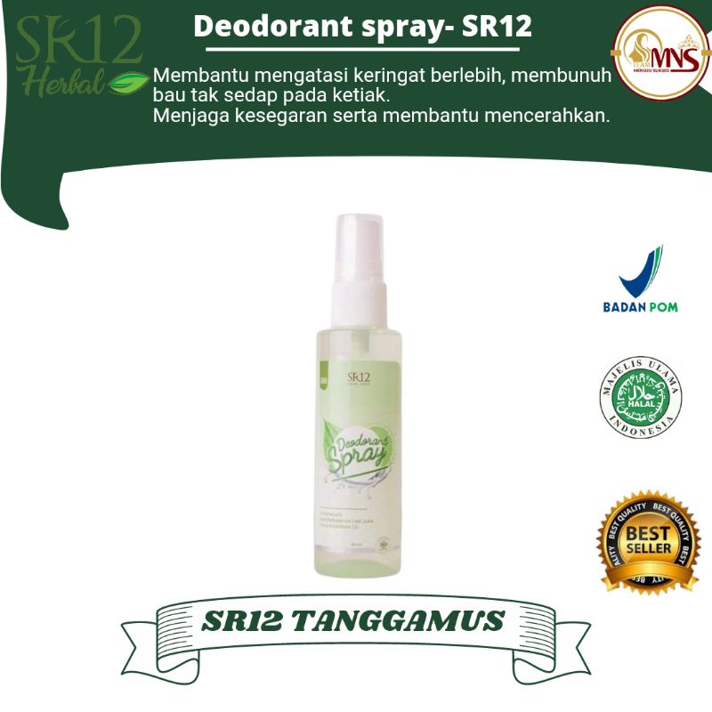 Jual Sr12 Deodorant Spray 60ml 100 non alkohol Shopee Indonesia