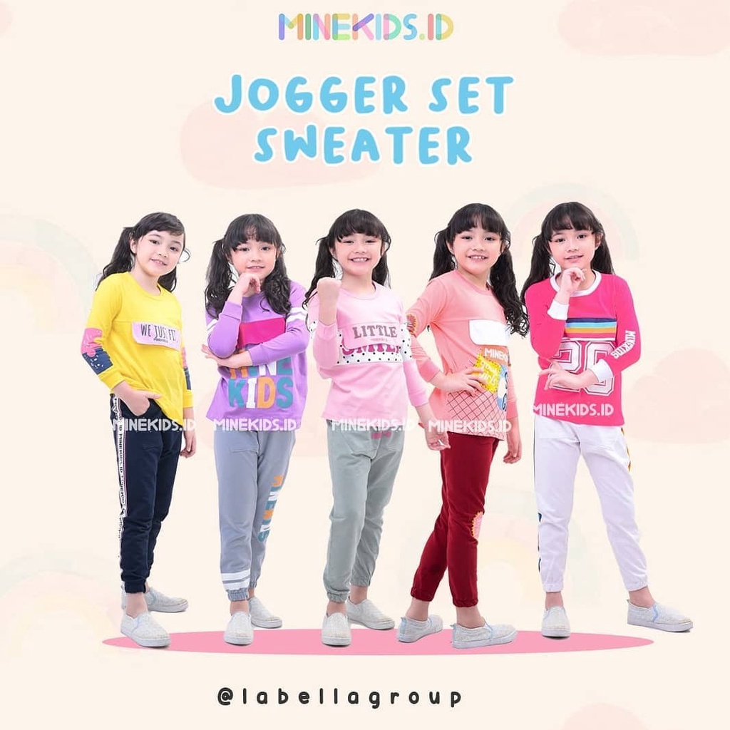 SETELAN ANAK UNISEX JOGER DAN SWEATER USIA 2-10 TAHUN