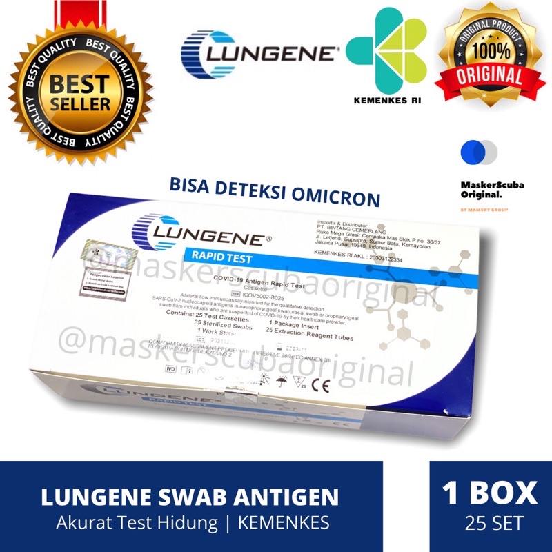 [ ORIGINAL ] SWAB ANTIGEN HIDUNG / RAPID ANTIGEN HIDUNG / LUNGENE RAPID TEST / NASAL SWAB / LUNGENE 