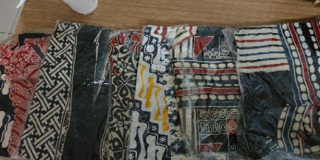 Atasan Batik Solo Wanita Kartini Line Soft Warna Blue  Red Dan Black Catton Cap