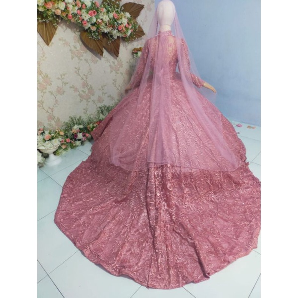 gaun pengantin crynolin READY STOK