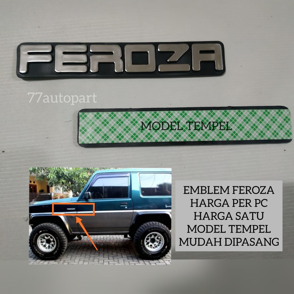 emblem logo mobil feroza tulisan feroza