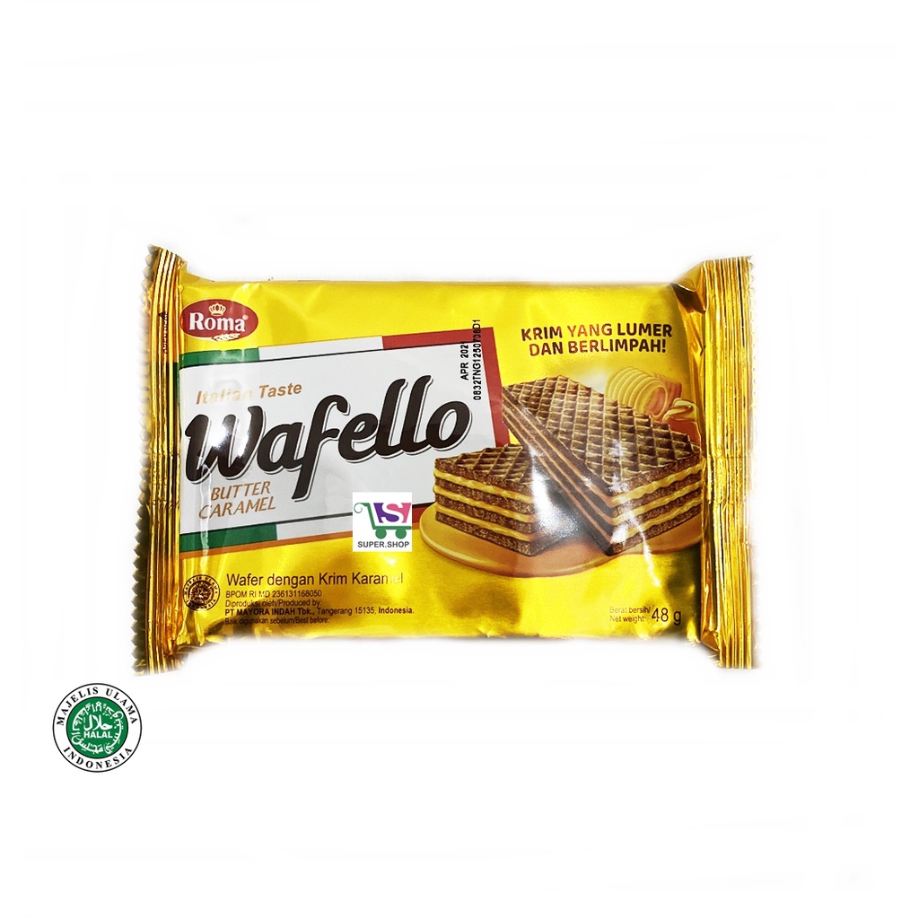 Roma Wafello Butter Caramel / Choco Blast Wafer 37,5 Gram