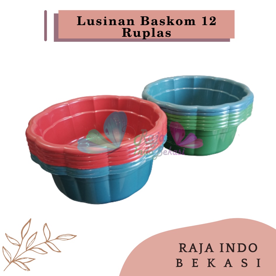 Rajaindobekasi LUSINAN 12PCS Baskom Plastik Serbaguna Baskom Pencuci Buah Sayur Beras Alat Cuci Beras Buah Dan Sayur Wadah Cuci Beras Saringan Kacang Kacangan Mangkuk Bilas Bowl Serbaguna Import Murah Baskom Hajatan Adonan Kue Lusinan Murah