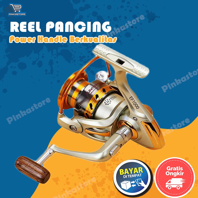 REEL PANCING MURAH KATROL PANCING LAUT SUNGAI 12BALL REELSKING NON POWER HANDLE EF1000  - EF9000