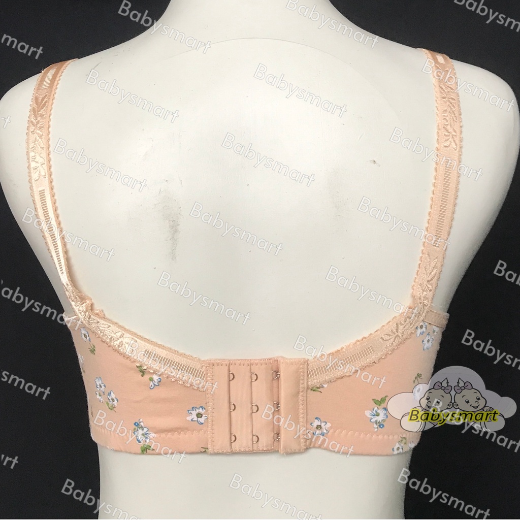 Babysmart - BH / Bra Ibu Menyusui Netek Nursing BRA ELOISE 0322 Motif BUNGA Dengan Busa Tanpa Kawat Kaitan 3