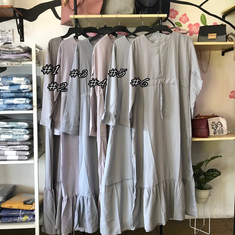 BTC_SOLO01 || REIN DRESS || DRESS SERUT REMPEL || GAMIS REMAJA REIN || GAMIS POLOS SERUT