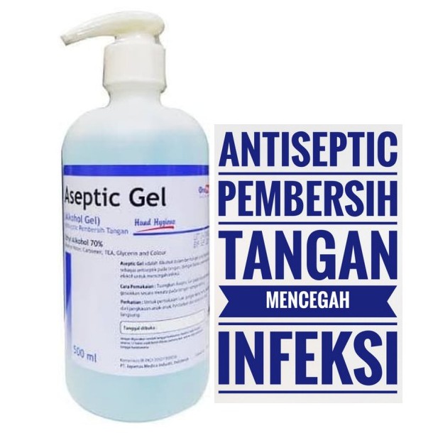 Aseptic Gel OneMed ORIGINAL dengan Dispenser 500ml