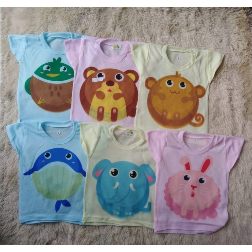 Kaos OBLONG Bayi Setali Harian WARNA Motif Karakter Murah