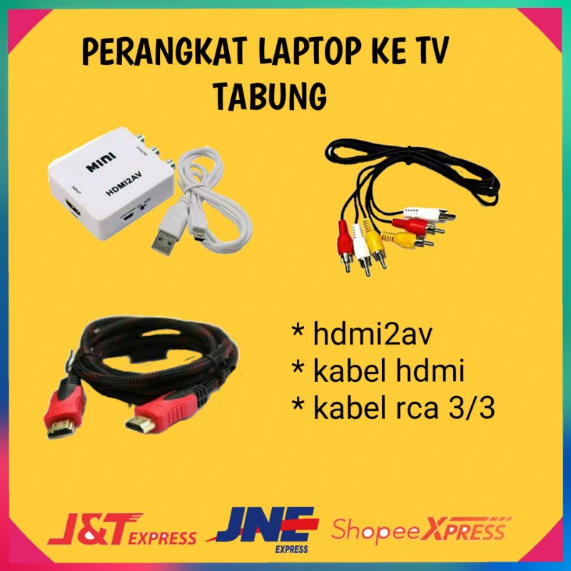 Jual Hdmi Laptop Ke Tv Tabung Paket Kabel Hdmi Hdmi Av Hdmi To Av