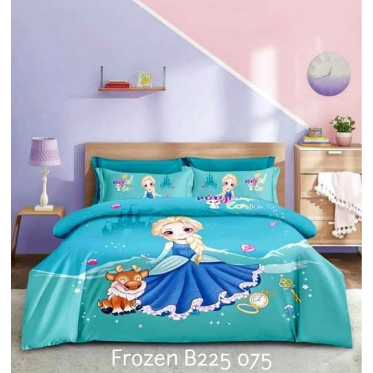 NEW COMING‼ SPREI KATUN JEPANG IMPORT ANAK PANEL MOTIF FROZEN/TEDDY BEAR/KINGDOM/CARTOON/CARTON/CART