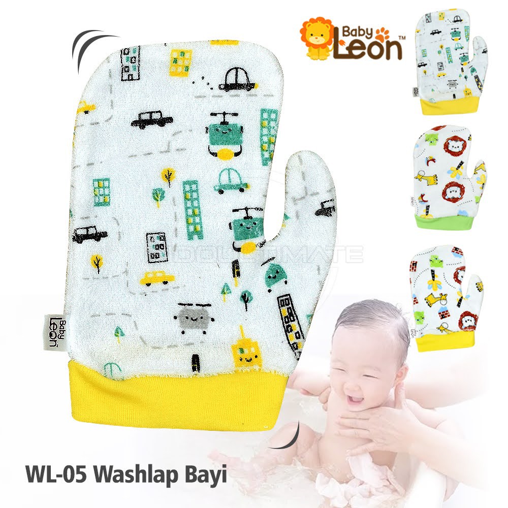 Waslap Handuk Bayi Jari BABY LEON Waslap Tangan Mandi Anak Bayi COTTON WL-05 Lap Mandi Bayi