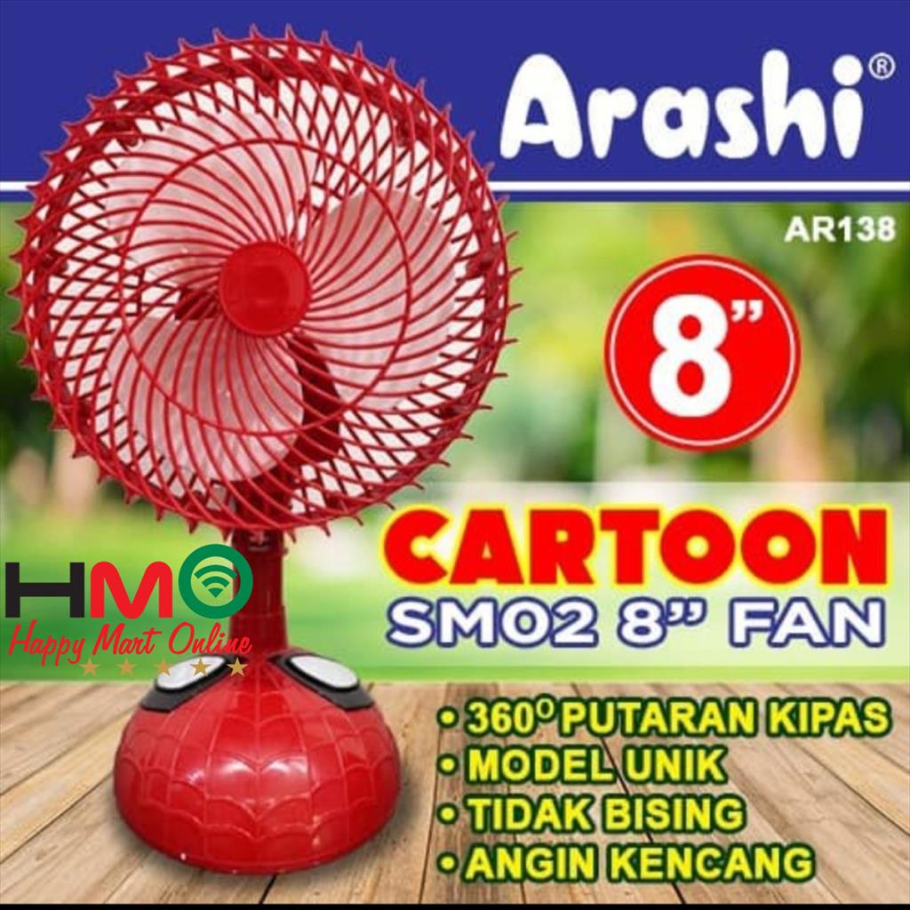 Arashi Kipas Angin Meja 8 Inch Karakter Desk Fan Arashi Cartoon Fan 8&quot; ZharaZu store