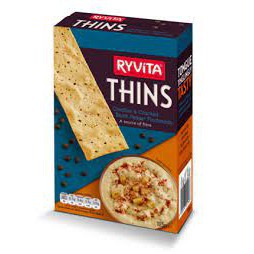 

RYVITA THINS CHEDDAR & CRACKED BLACK PEPPER FLATBREAD 125GR