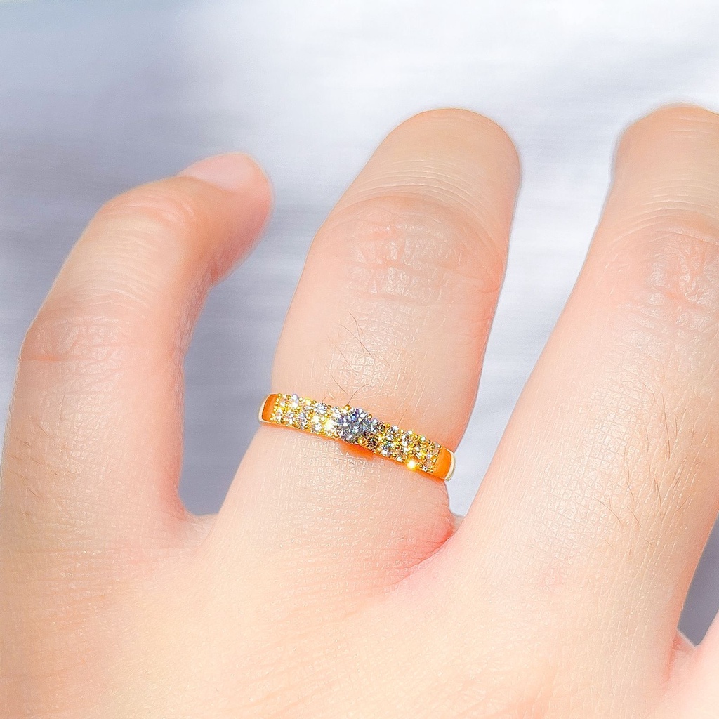 Cincin anak dan dewasa emas asli kadar 700 70 16k solitaire mata sebaris wave 2 baris mewah elegan like diamond ringan 1 satu gram gr g gift ring gold terbaru nomor 10 11 12 13 14 15 16 17