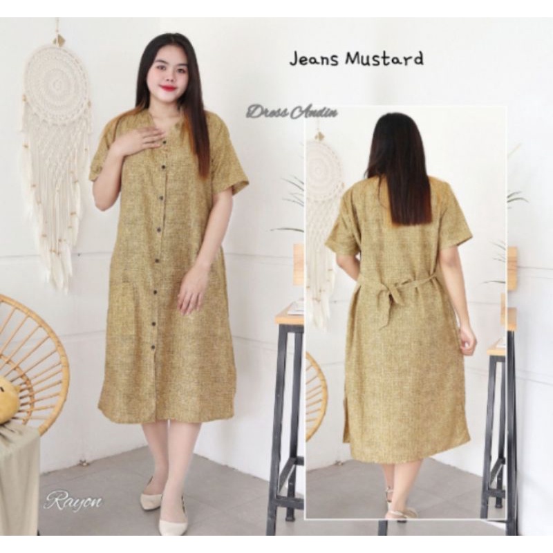 Daster Denim Jeans All Size - Dress Bobo Kekinian