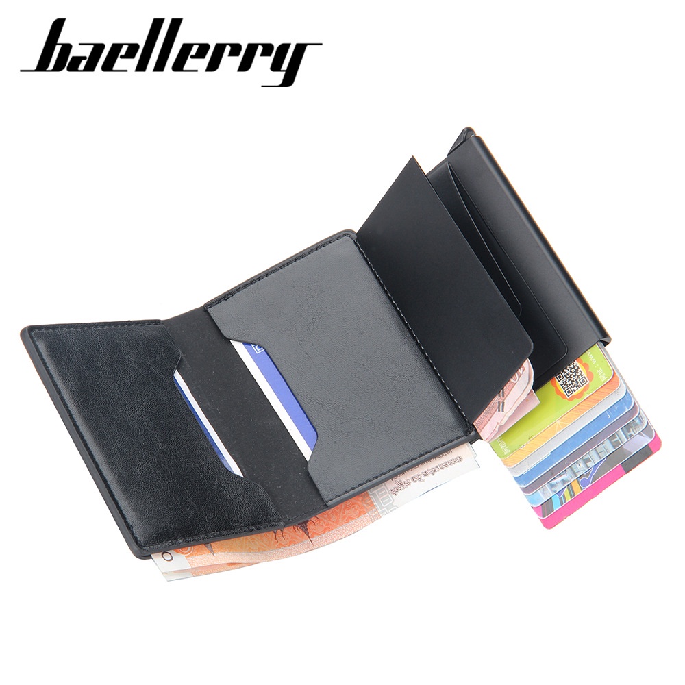 ORIGINAL BAELLERRY DOMPET KARTU LONTAR RFID K9140 DOMPET ANTI RIBET KUALITAS PREMIUM