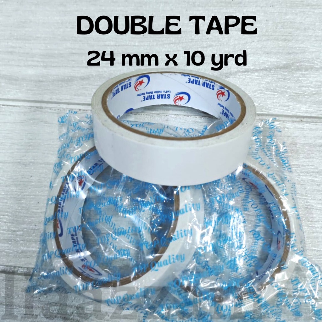 

Share: Isolasi Double Tape Star Tape 1 inch / 24 mm x 10 meter Murah (jamin Rekat)