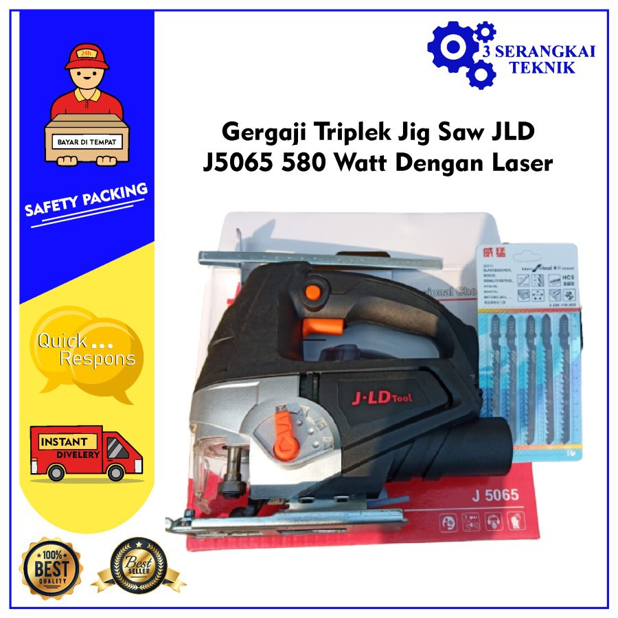 Gergaji Triplek Jig Saw JLD J5065 580 Watt Dengan Laser