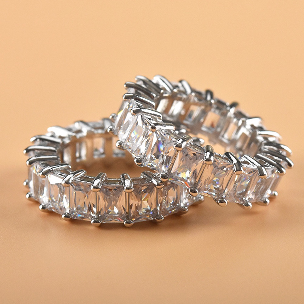 Hu Hu Hu Hu Hu Alat Bantu Pasang Kacamata♡ Cincin Pernikahanpertunangan Hias Kristal Berlian Imitasi Mewah Berkilau Untuk Wanita