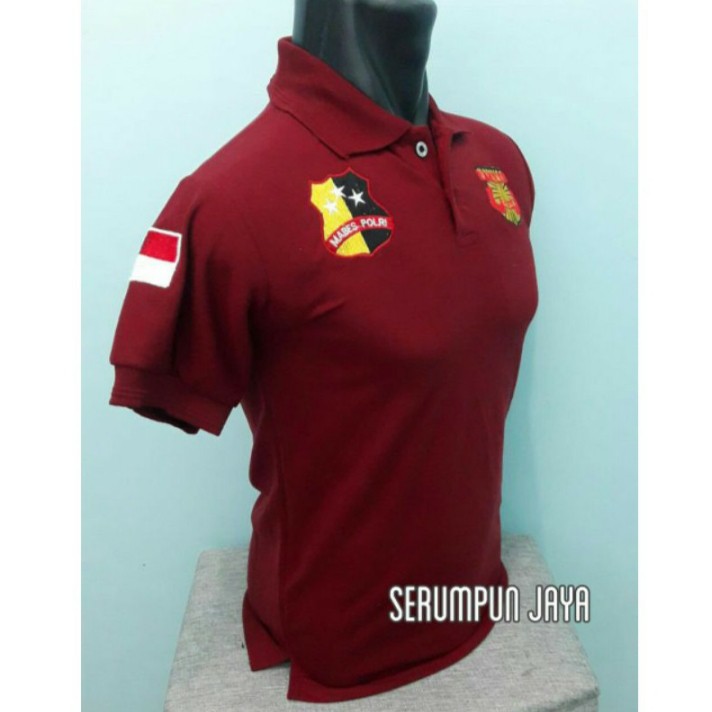 KAOS GADA UTAMA - KAOS KERAH GADA UTAMA - KAOS KERAH GADA UTAMA MERAH MAROON FULL BORDIR