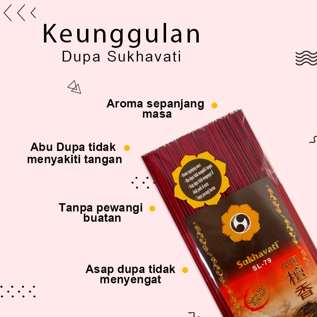 Dupa / Hio Wangi Alami Cendana China Sukhavati Stick Merah 32cm @250gr