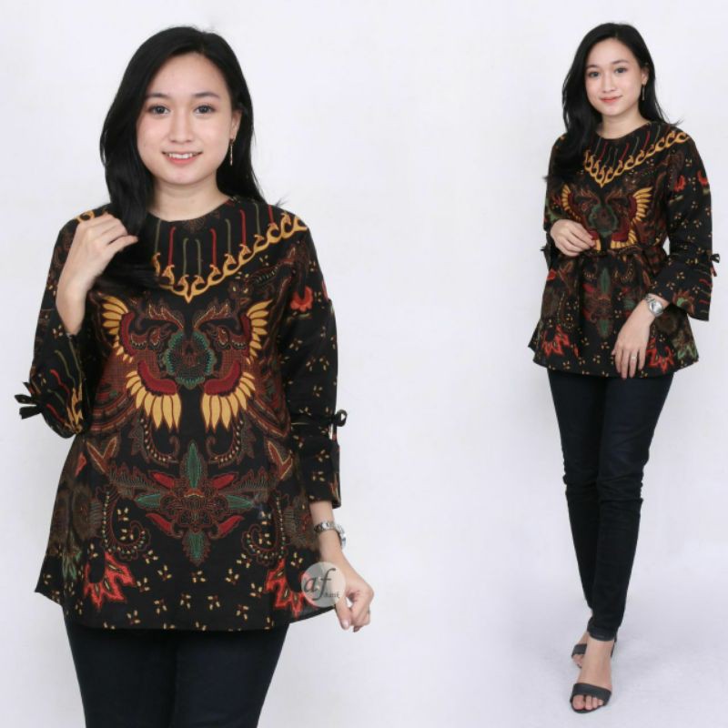 BATIK COUPLE KELUARGA SARIMBITAN BATIK SANIA RUFFLE ORI DORO JAWI DNT MOTIF KUPU SOGAN