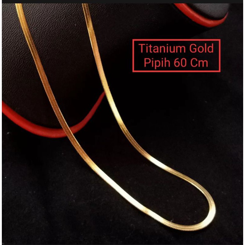 kalung titanium belut panjang 60 cm 24k