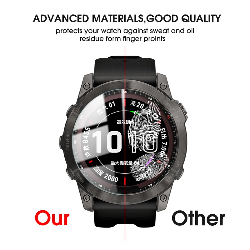 Tempered Glass Pelindung Layar Smartwatch Garmin Fenix 7 / 7S / 7X Anti Gores