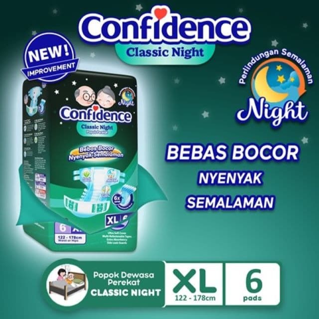 CONFIDENCE Classic Day Night POPOK DEWASA M 8 L 7 XL 6