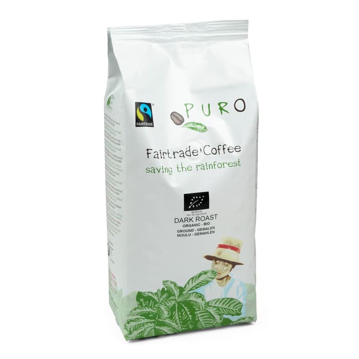 

Puro Faitrade Dark Roast Organic Arabica Coffee/Kopi Arabika 1kg - Whole Beans