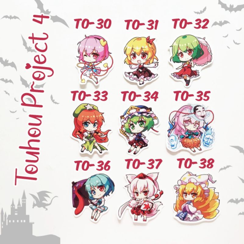 Sticker Touhou Project 4 Game Merchandise