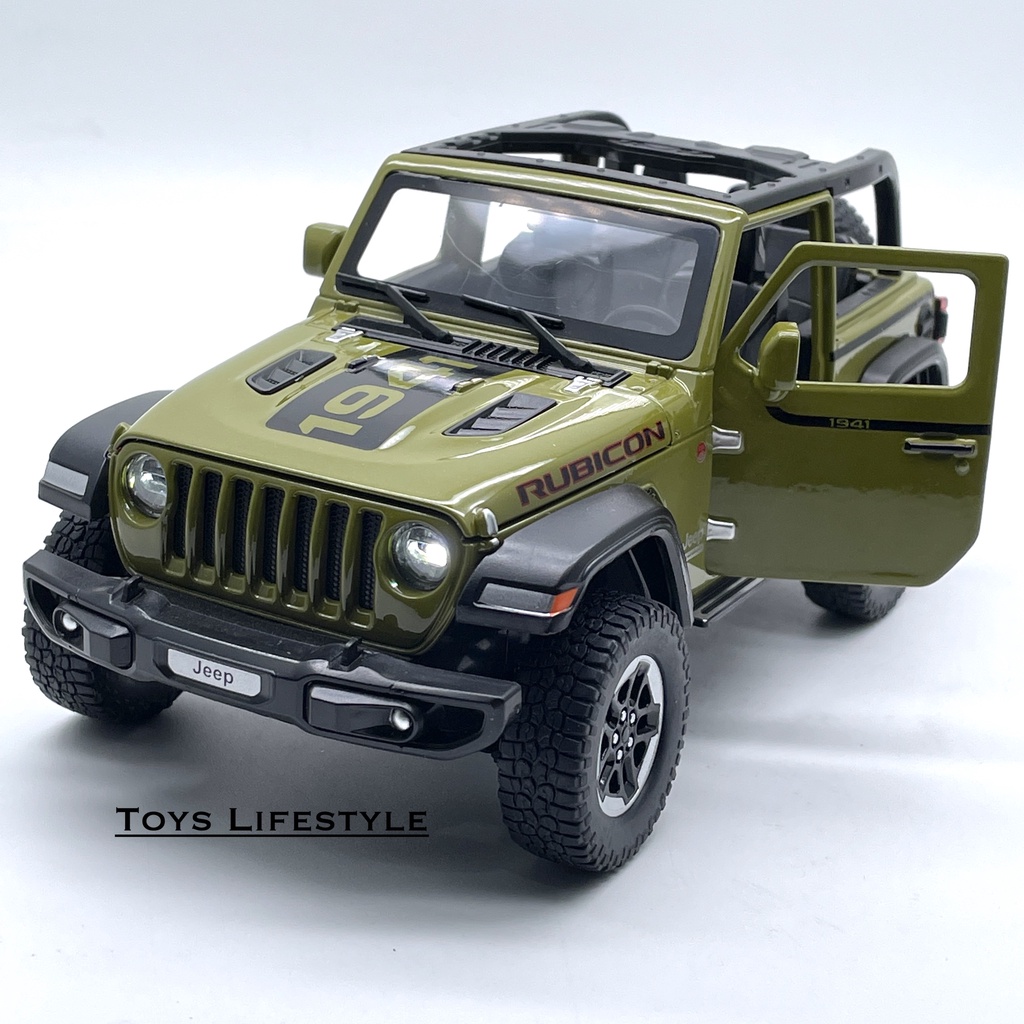 Mobil MiniAuto Diecast Jeep Wrangler Open Top Hard Top Off Road 1:20