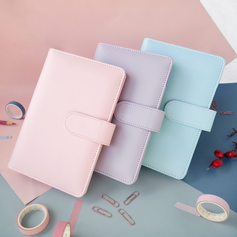 

File Binder Lucu Unik 6 Ring Macaron A6