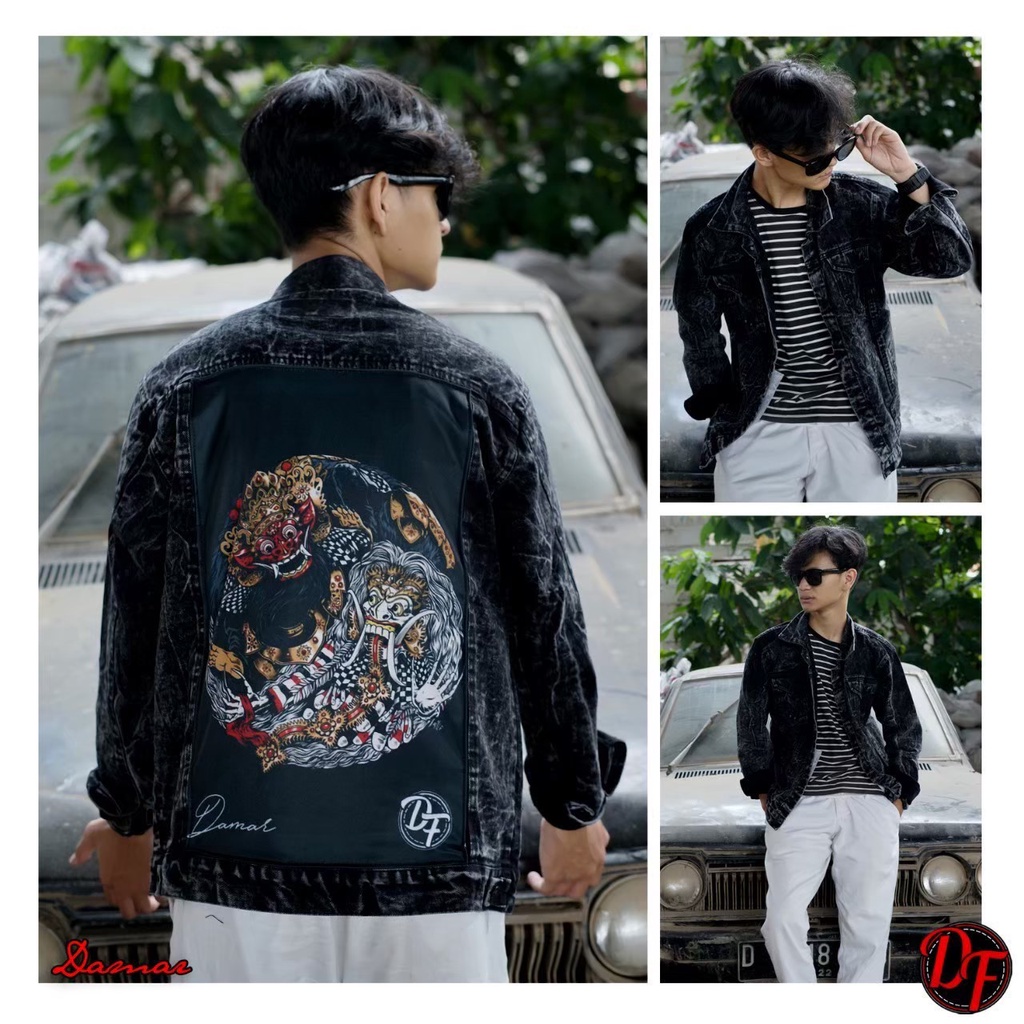 JAKET JEANS GAMBAR PRINTING-JAKET DENIM PRINTING-JAKET COWOK KEKINIAN