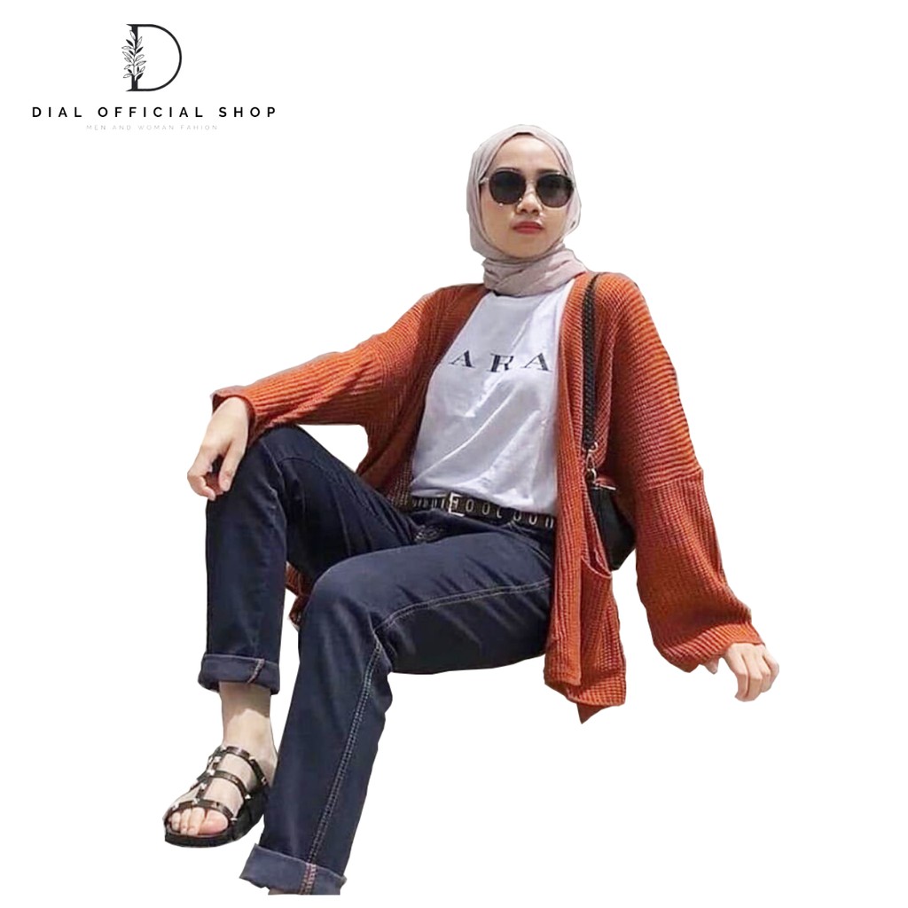 DIAL - Cardigan Rajut Panjang Tebal Loocy 7 Gate Kardigan Wanita-6