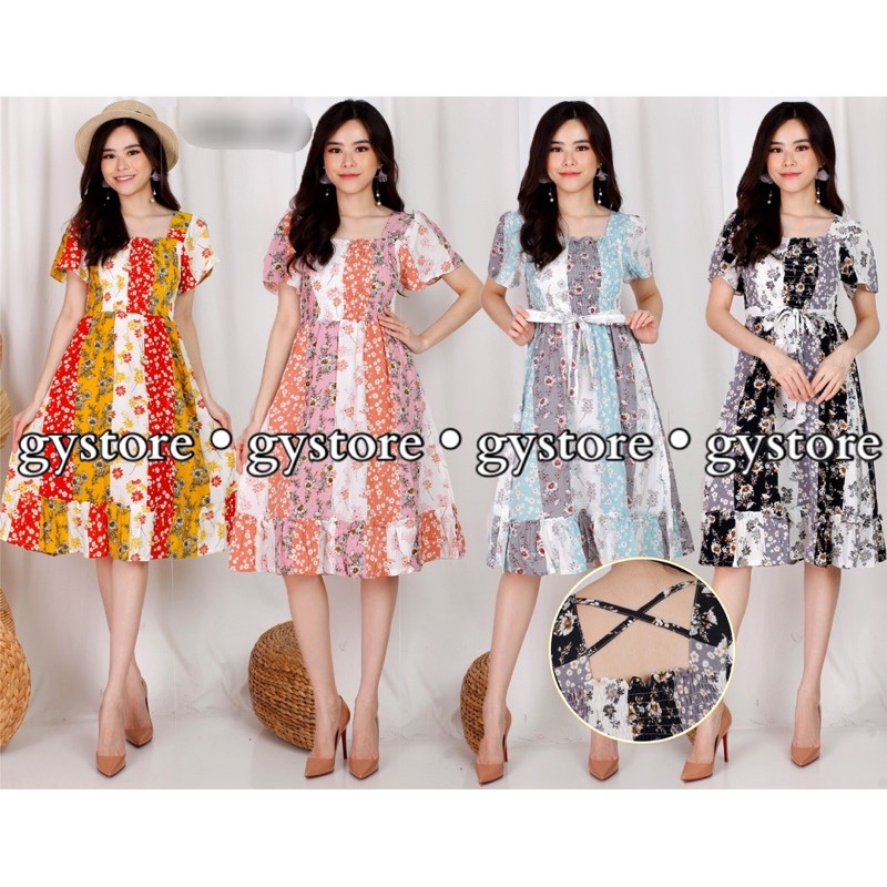 Dress Wanita Gina 207 Panjang Selutut