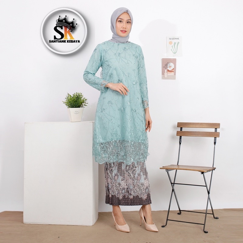 (JUMBO)Kebaya Tunik Ukuran Jumbo Set Kebaya Jumbo By Santiank Kebaya