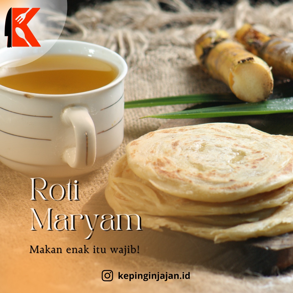 

Roti Maryam PREMIUM ORIGINAL isi 5 Ukuran Besar 16cm | Kepinginjajan.id