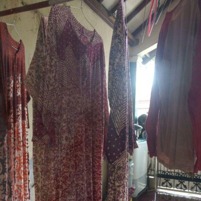 Shania Ecer Daster Gamis Batik Murah Lengan Panjang Wanita Grosir Batik Baju Wanita Jumbo