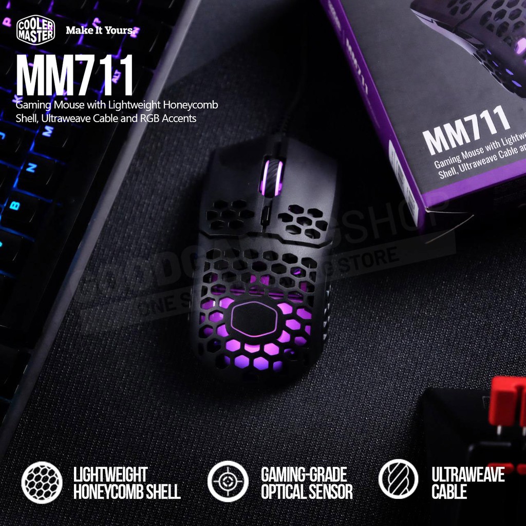 CoolerMaster MM711 RGB - Gaming Mouse