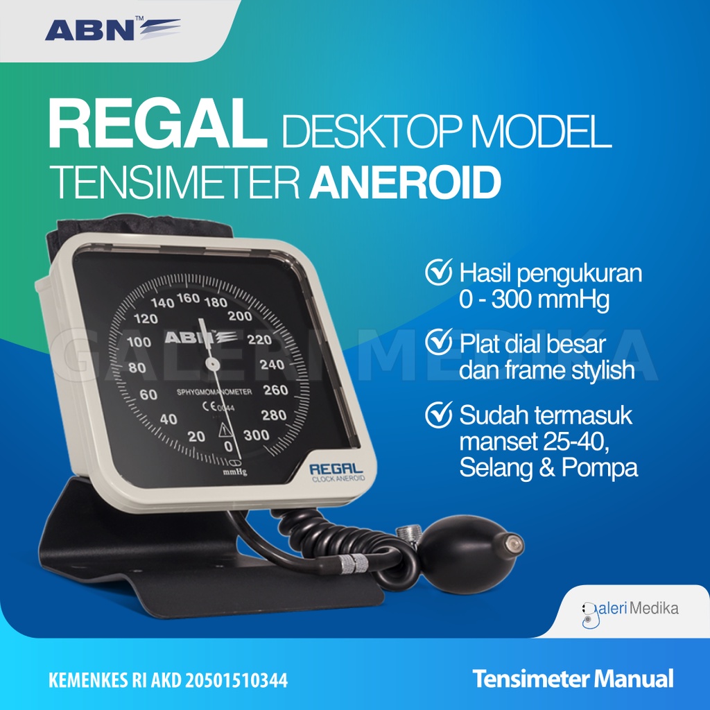 Tensimeter Aneroid ABN Regal Desktop Model / Tensimeter Manual - Alat Ukur Tekanan Darah Rumah Sakit