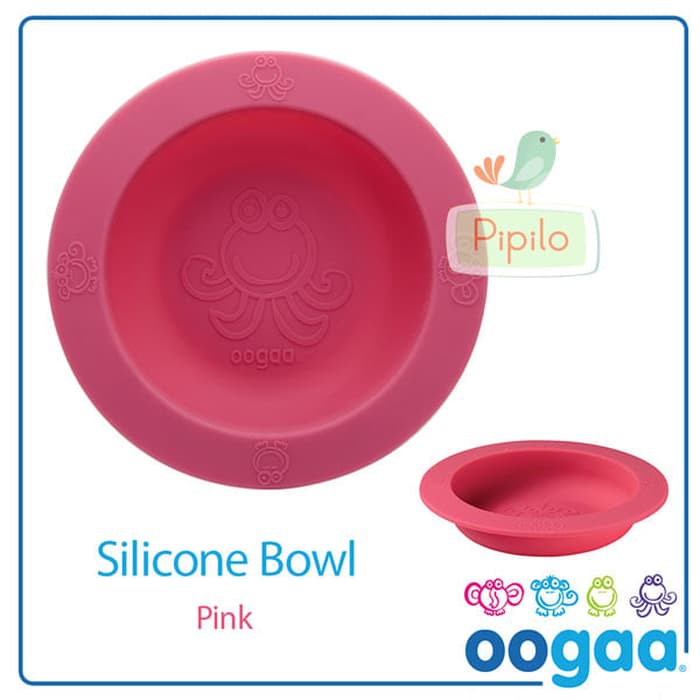 Oogaa Silicone Bowl - Pink / Mangkuk Tempat Makan Anak