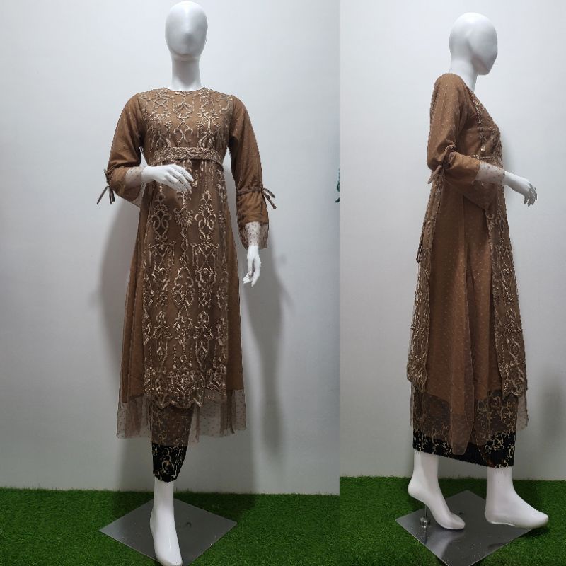 midi dress kondangan eropa modern new desain